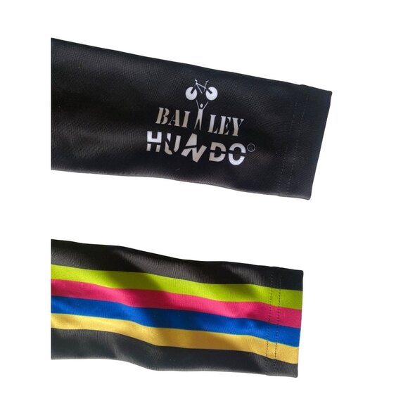 New Primal Wear Baily Hundo unisex Thermal Arm Warmers Small Black Stripes NWT - Picture 3 of 4